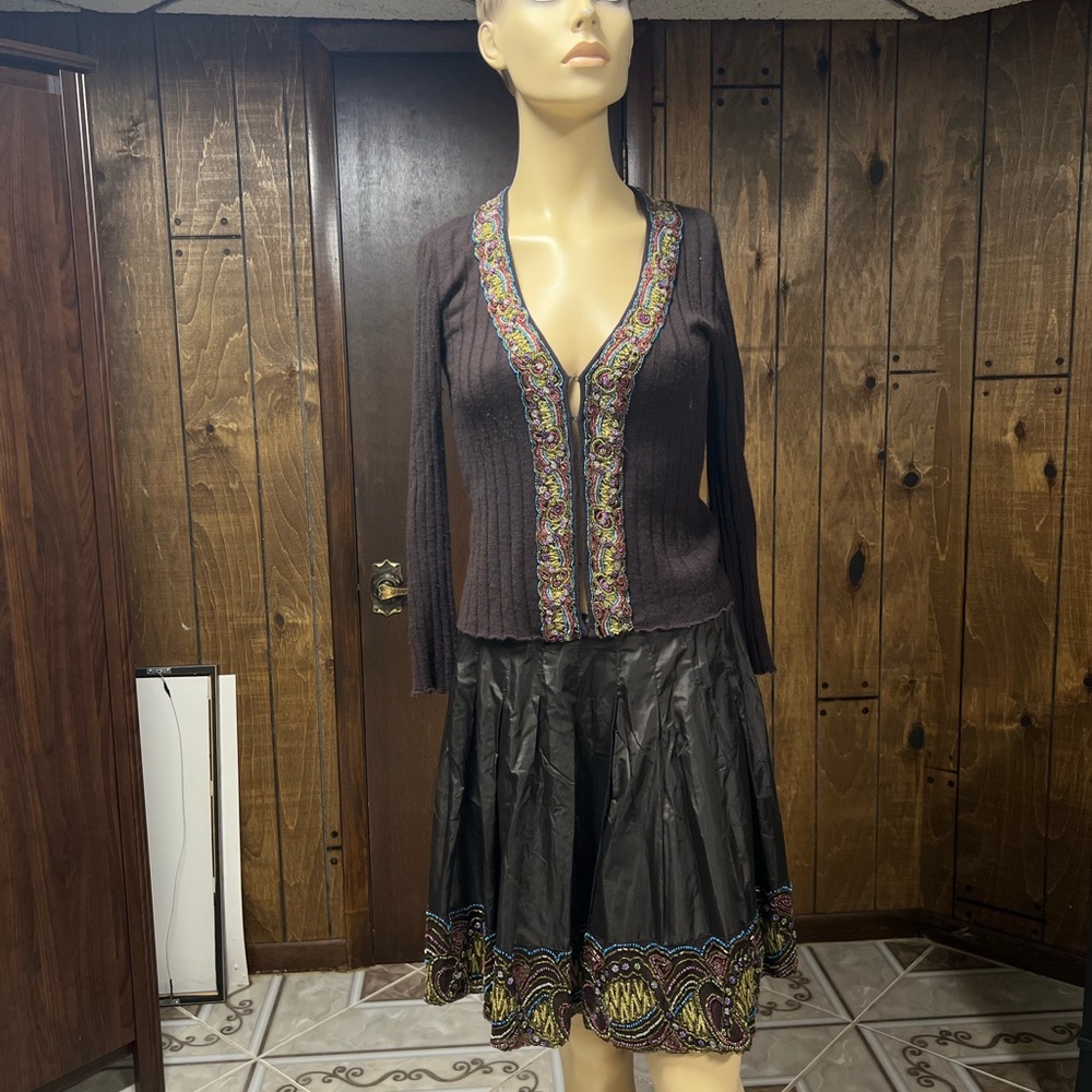 Blumarine 2-piece Cashmere/silk Skirt Outfit, Sz.40